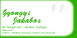 gyongyi jakabos business card