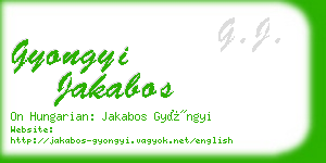 gyongyi jakabos business card